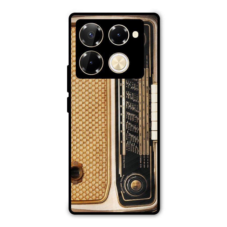 Vintage Radio Metal Back Case for Infinix Note 40 Pro Plus