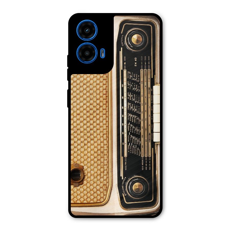 Vintage Radio Metal Back Case for Moto G45