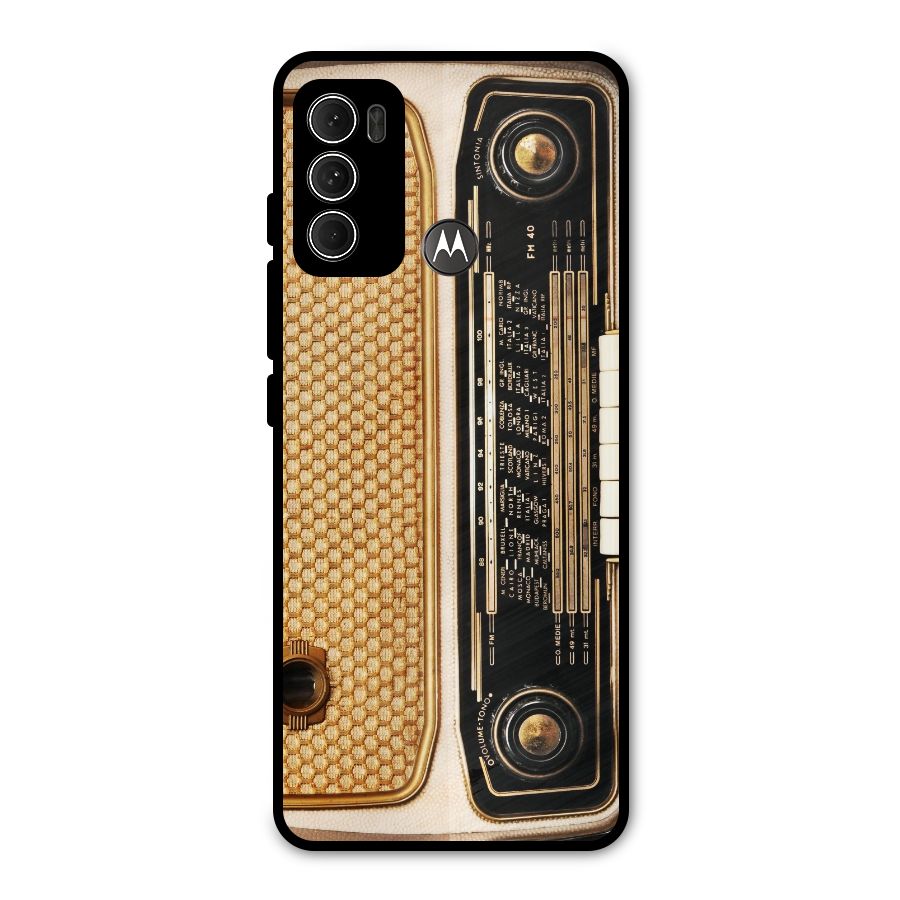 Vintage Radio Metal Back Case for Moto G60