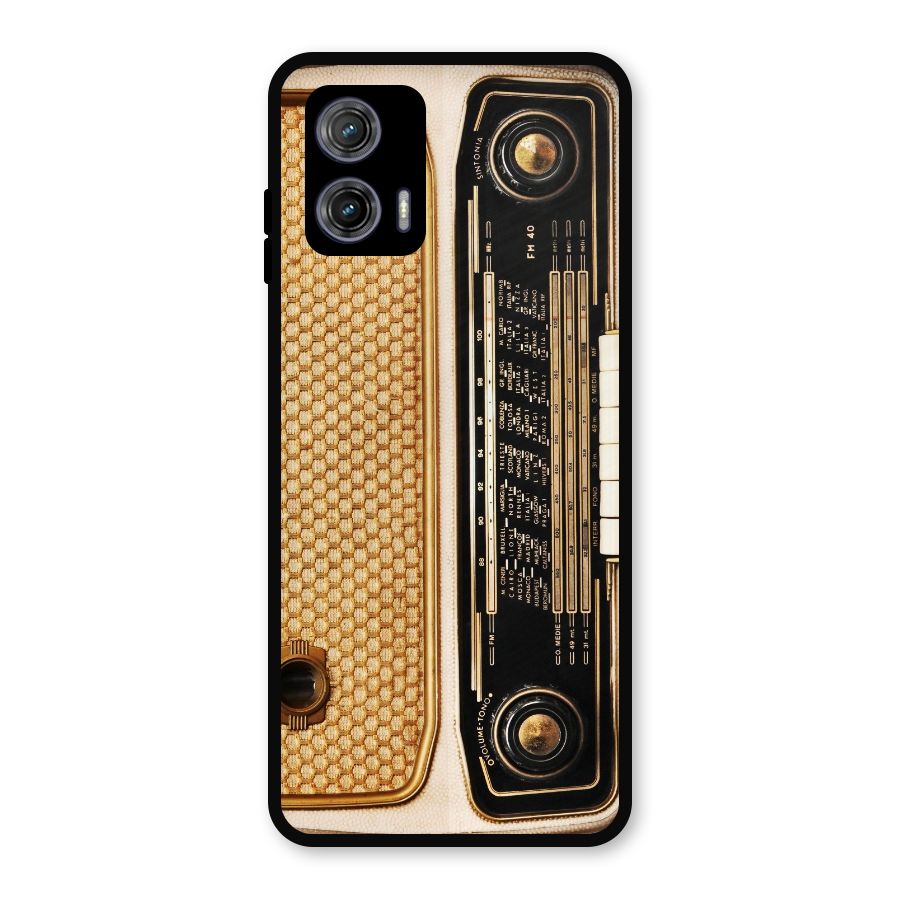 Vintage Radio Metal Back Case for Moto G73