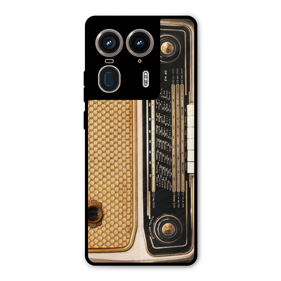 Vintage Radio Metal Back Case for Motorola Edge 50 Ultra