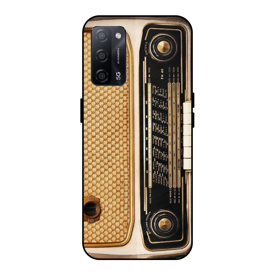Vintage Radio Metal Back Case for Oppo A53s 5G
