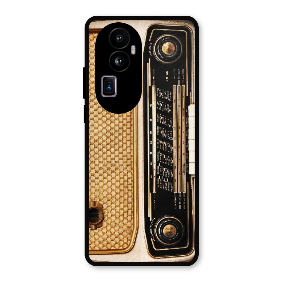 Vintage Radio Metal Back Case for Oppo Reno10 Pro Plus