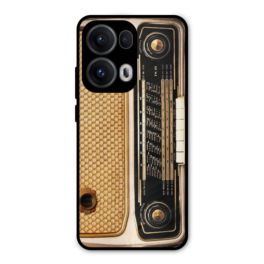 Vintage Radio Metal Back Case for Oppo Reno13 Pro
