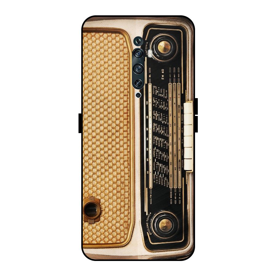 Vintage Radio Metal Back Case for Oppo Reno2 F