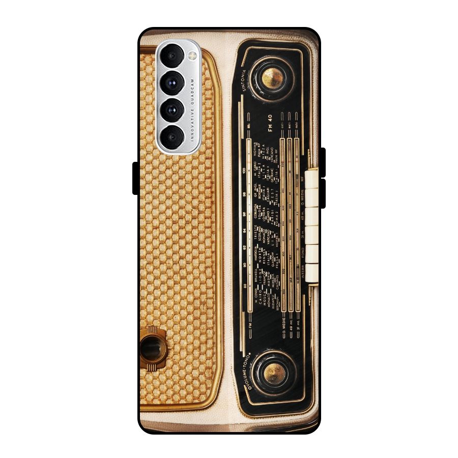 Vintage Radio Metal Back Case for Oppo Reno4 Pro