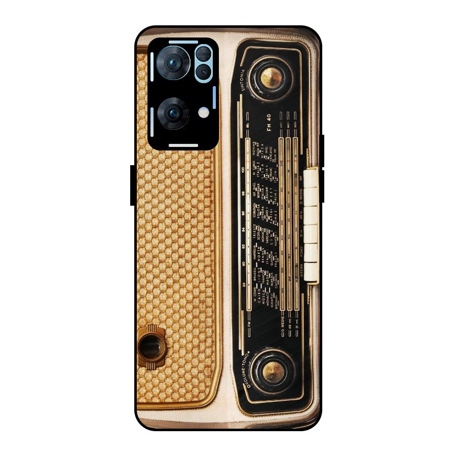 Vintage Radio Metal Back Case for Oppo Reno7 Pro 5G