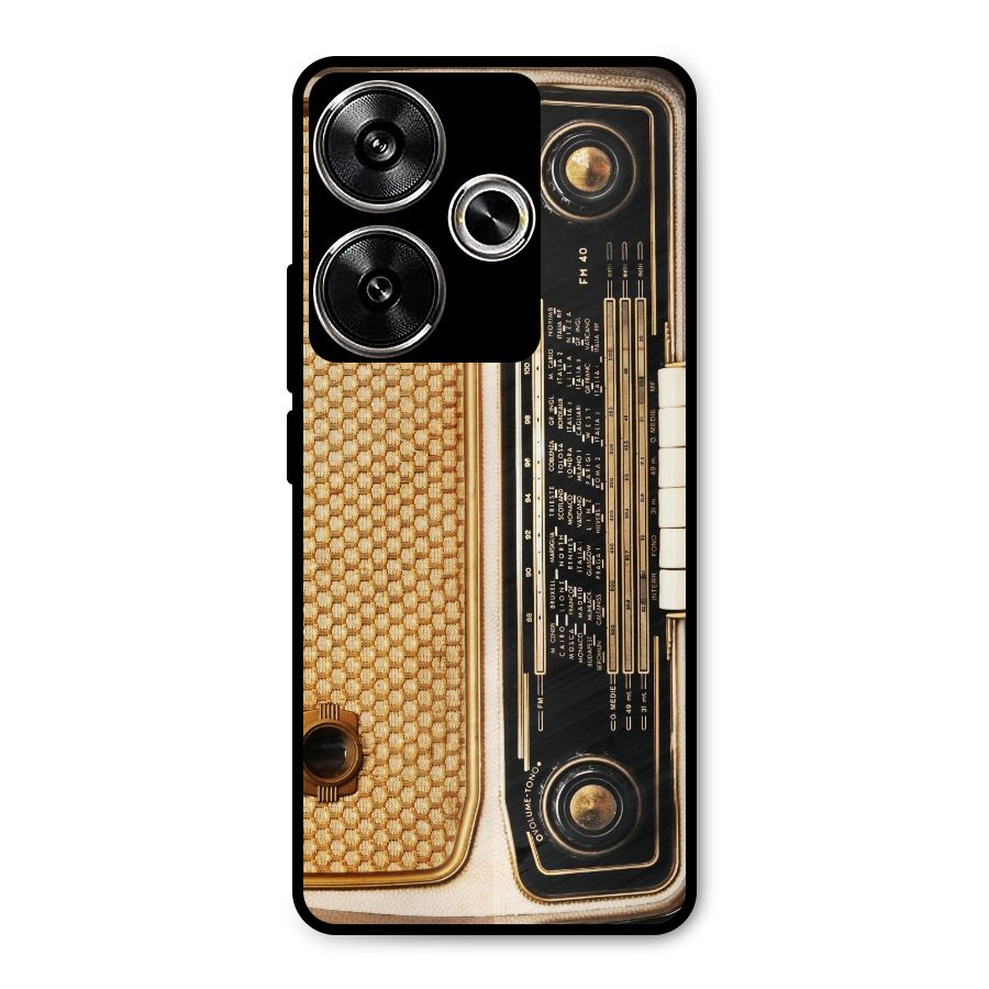 Vintage Radio Metal Back Case for Poco F6