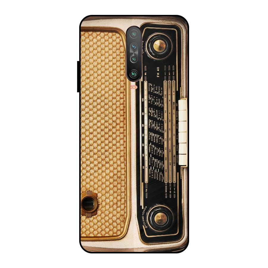 Vintage Radio Metal Back Case for Poco X2