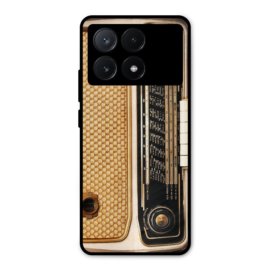 Vintage Radio Metal Back Case for Poco X6 Pro