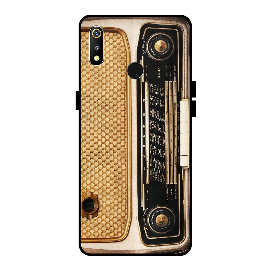 Vintage Radio Metal Back Case for Realme 3
