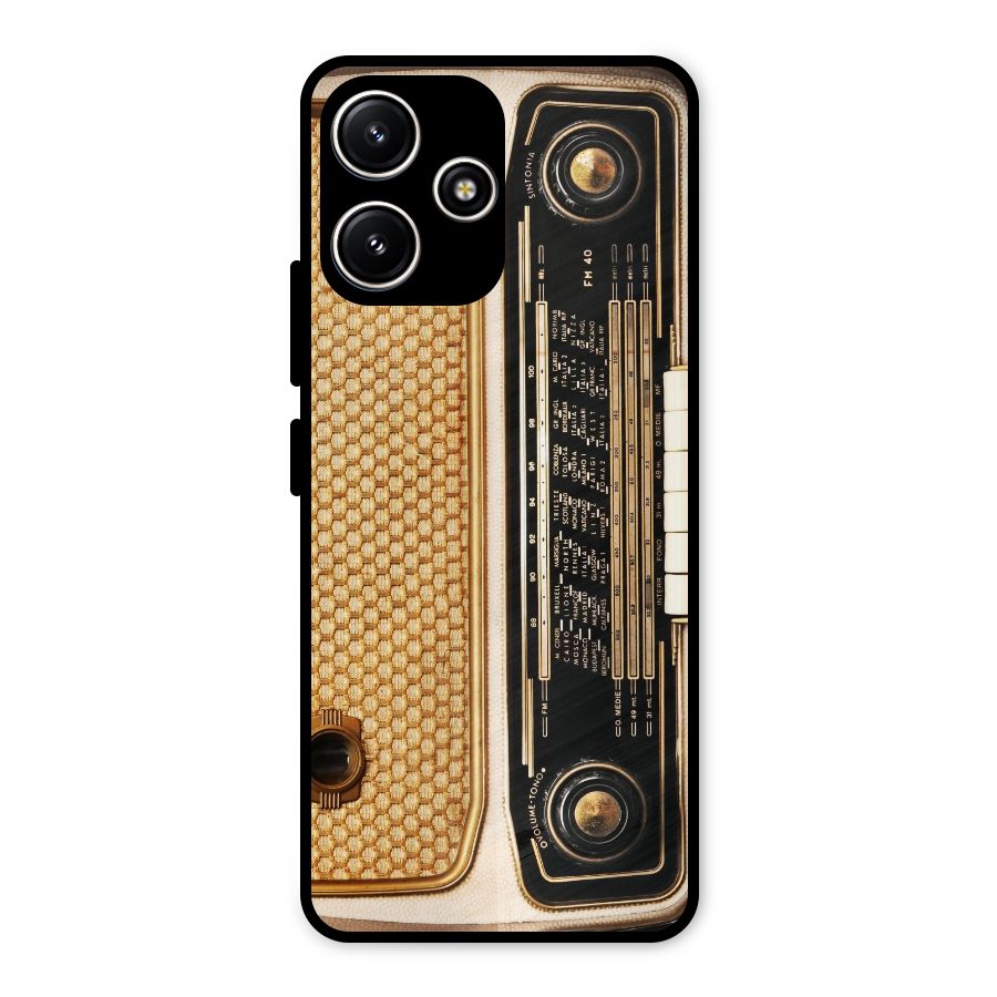 Vintage Radio Metal Back Case for Redmi 12 5G