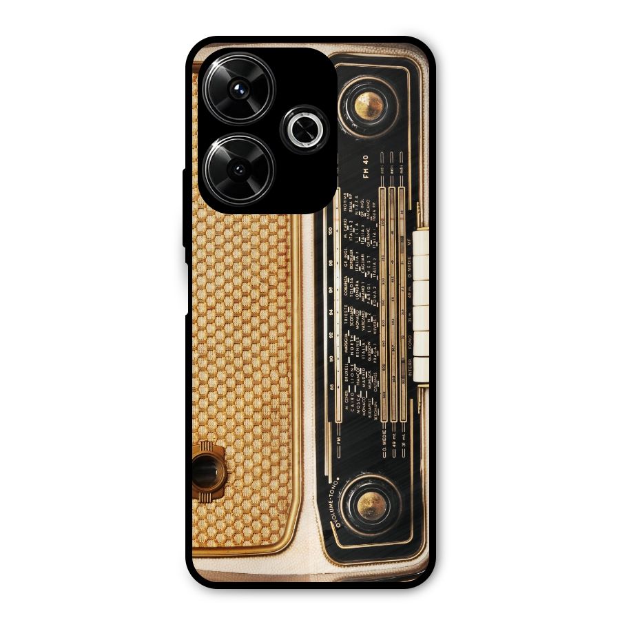 Vintage Radio Metal Back Case for Redmi 13 5G