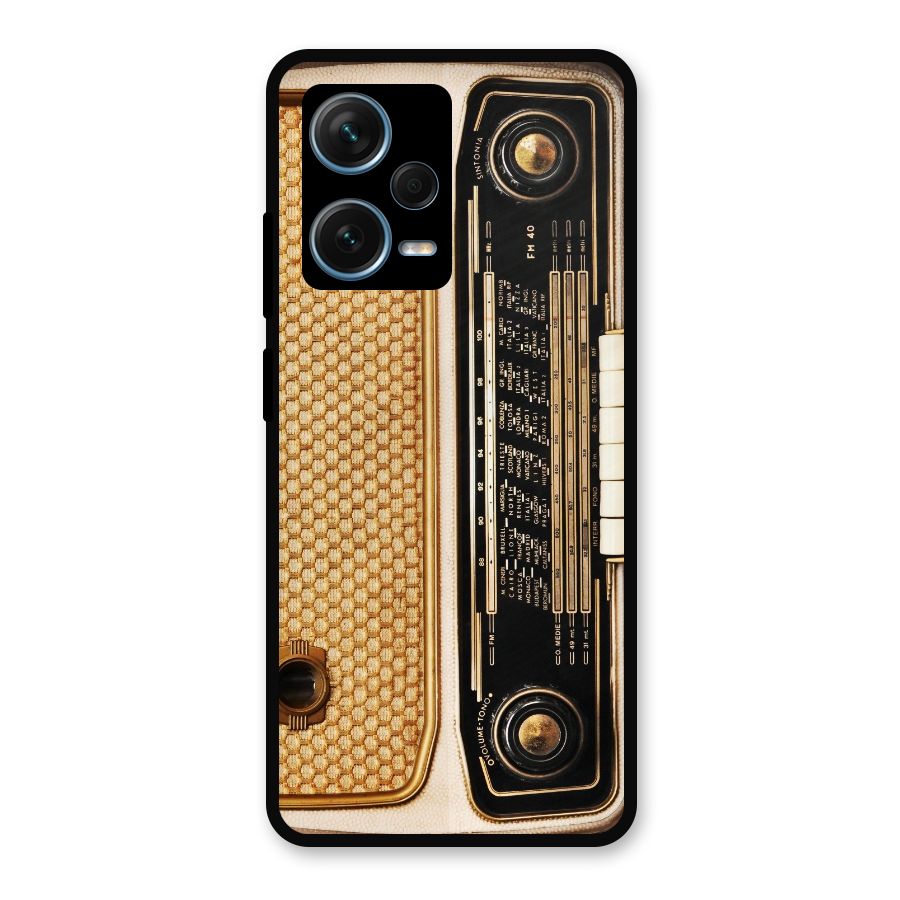 Vintage Radio Metal Back Case for Redmi Note 12 Pro Plus 5G