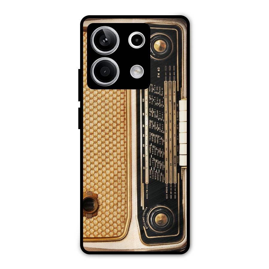 Vintage Radio Metal Back Case for Redmi Note 13 5G