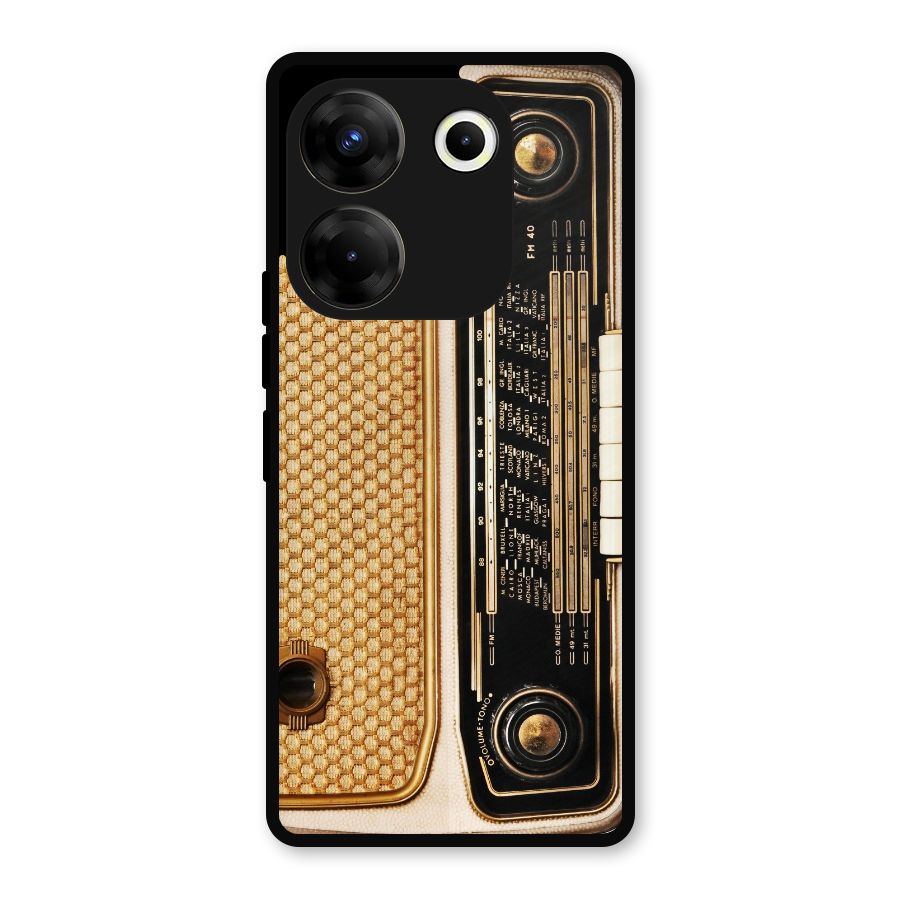 Vintage Radio Metal Back Case for Tecno Camon 20