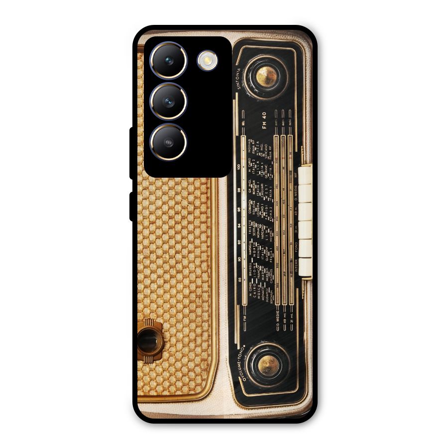 Vintage Radio Metal Back Case for Vivo T3 5G