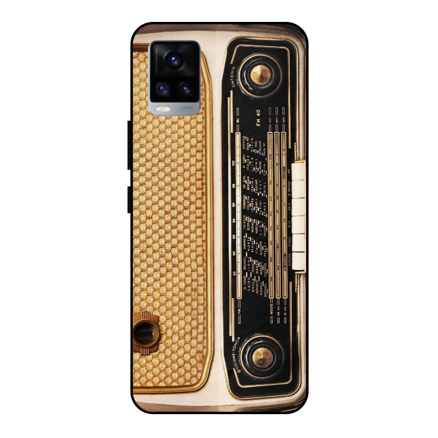 Vintage Radio Metal Back Case for Vivo V20 2021