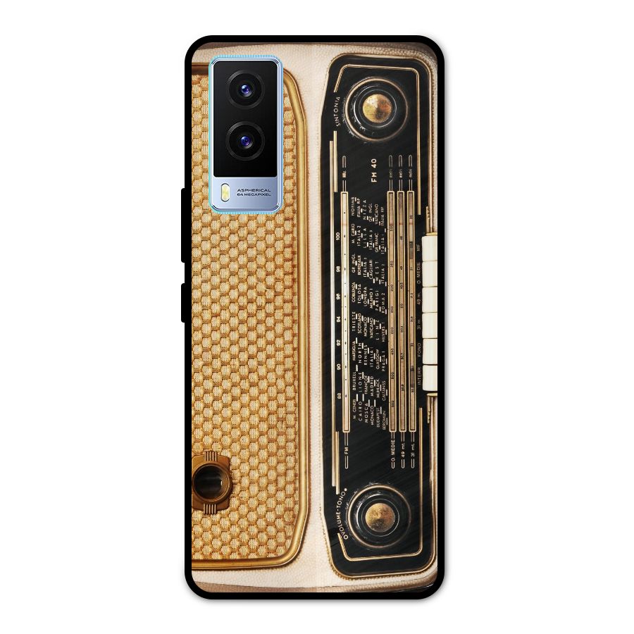 Vintage Radio Metal Back Case for Vivo V21e 5G