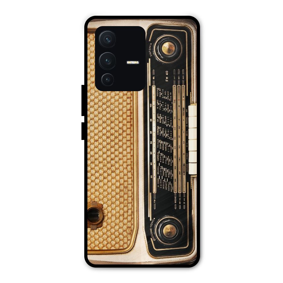 Vintage Radio Metal Back Case for Vivo V23 Pro