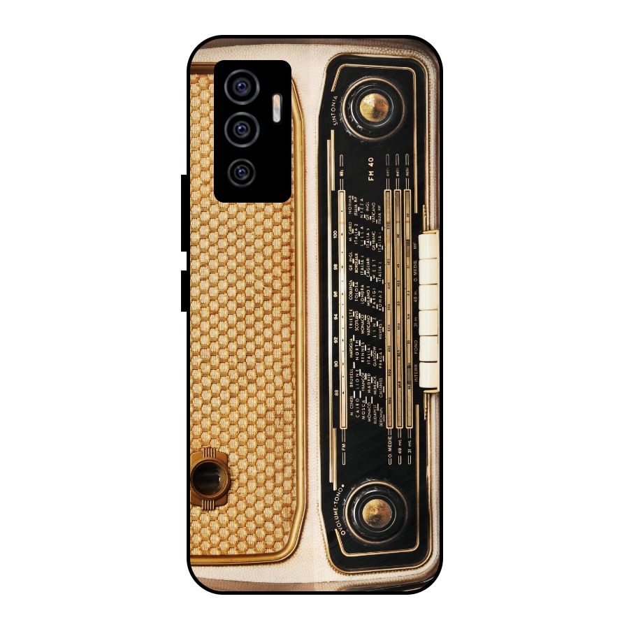 Vintage Radio Metal Back Case for Vivo V23e