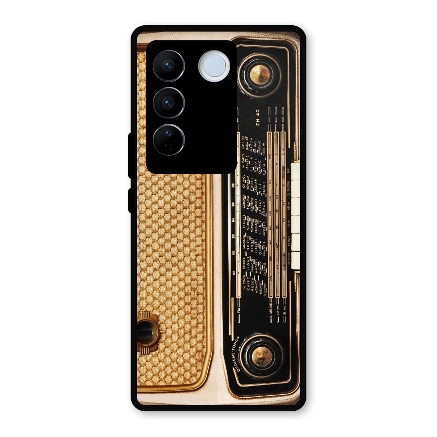 Vintage Radio Metal Back Case for Vivo V27
