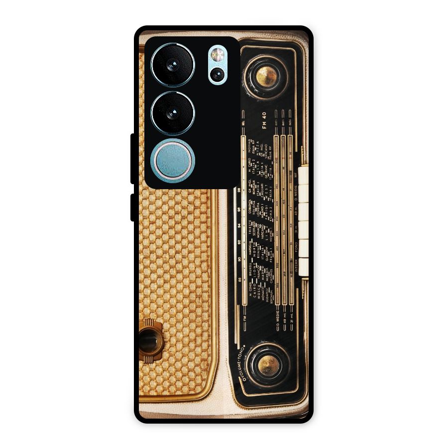 Vintage Radio Metal Back Case for Vivo V29