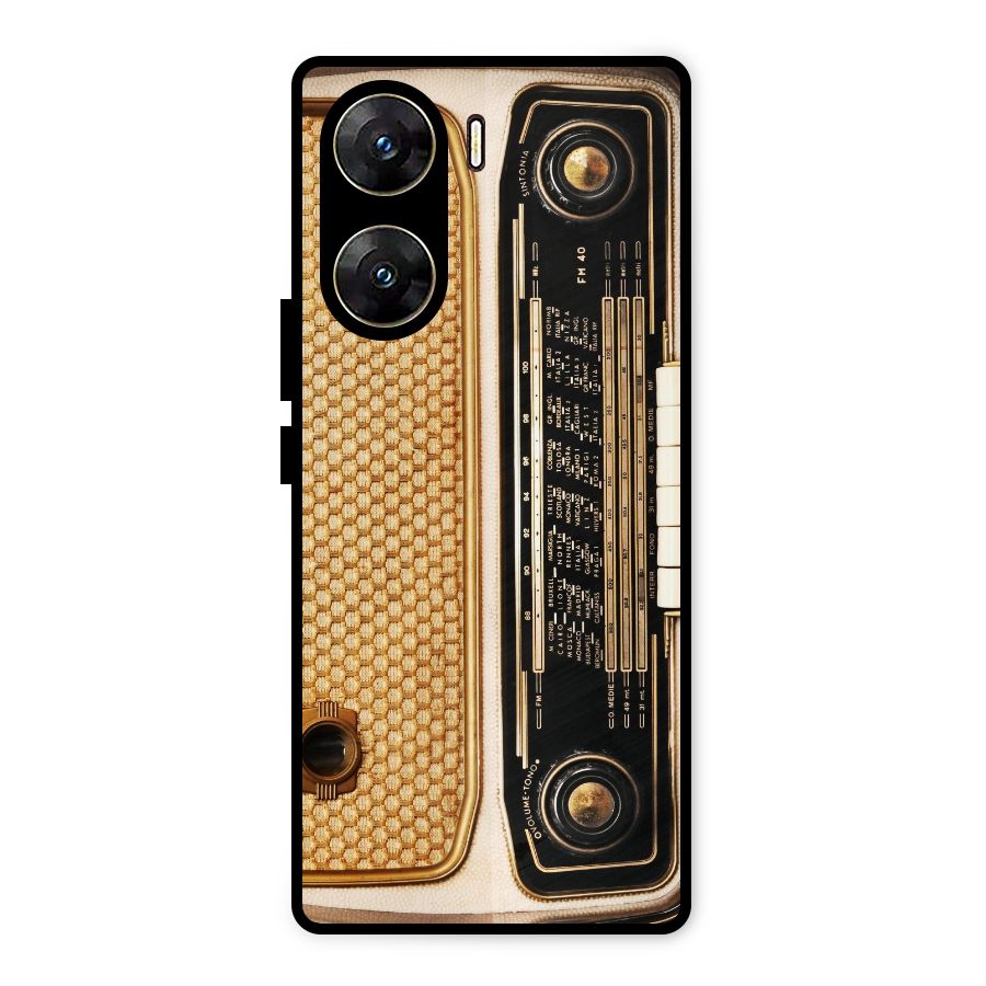 Vintage Radio Metal Back Case for Vivo V29e