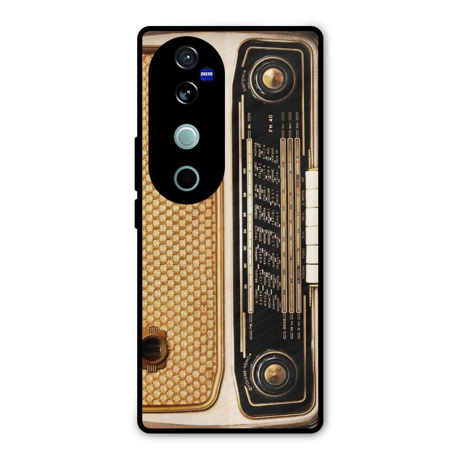 Vintage Radio Metal Back Case for Vivo V40