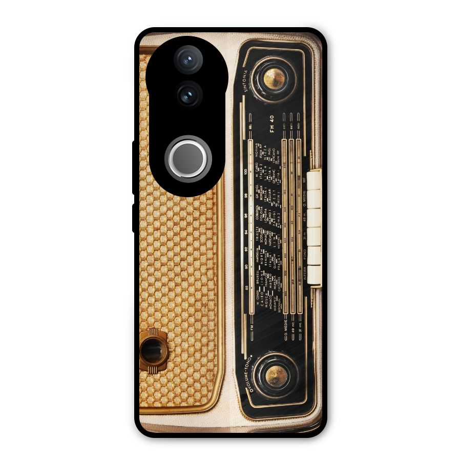 Vintage Radio Metal Back Case for Vivo V50e