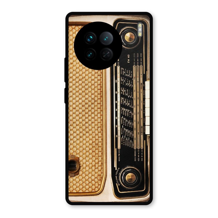 Vintage Radio Metal Back Case for Vivo X90