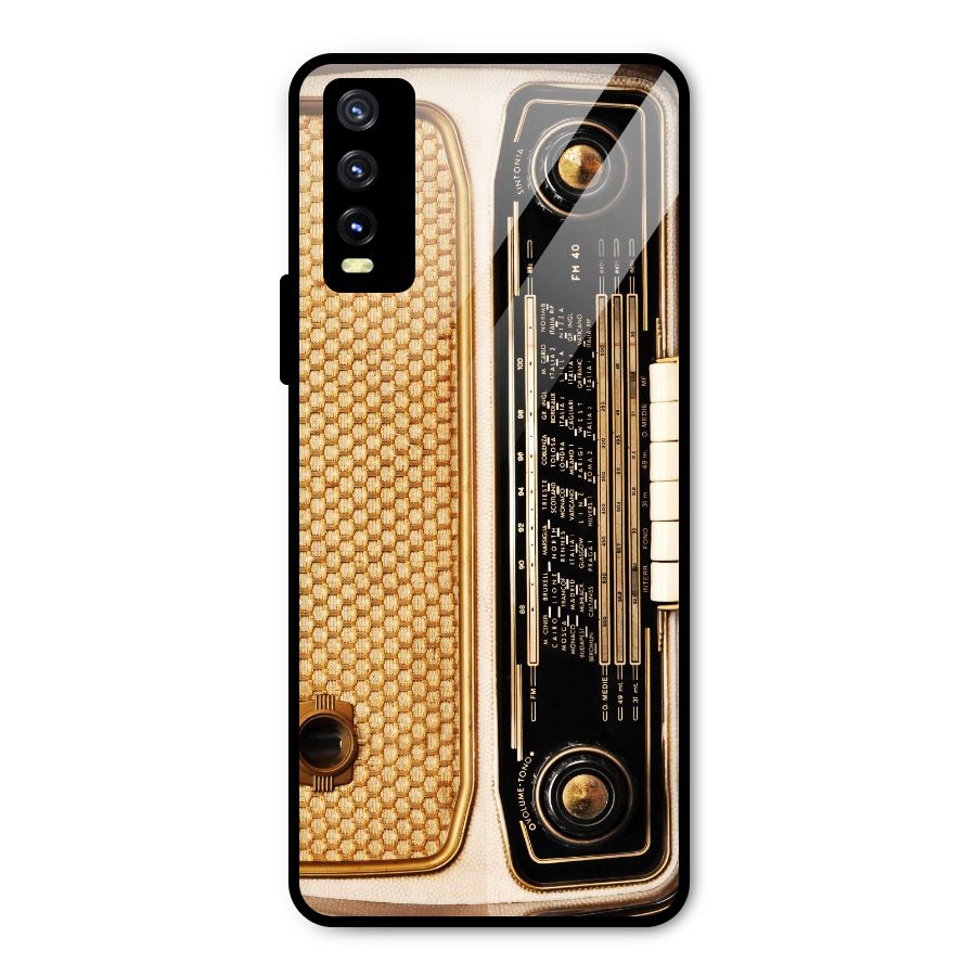 Vintage Radio Metal Back Case for Vivo Y20 2021