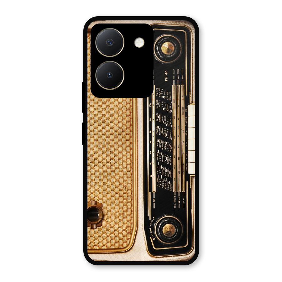 Vintage Radio Metal Back Case for Vivo Y36