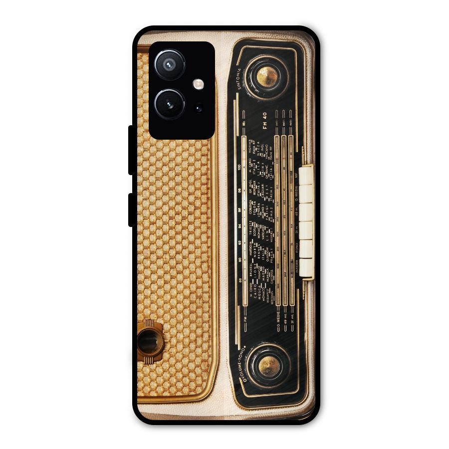 Vintage Radio Metal Back Case for Vivo Y75 5G