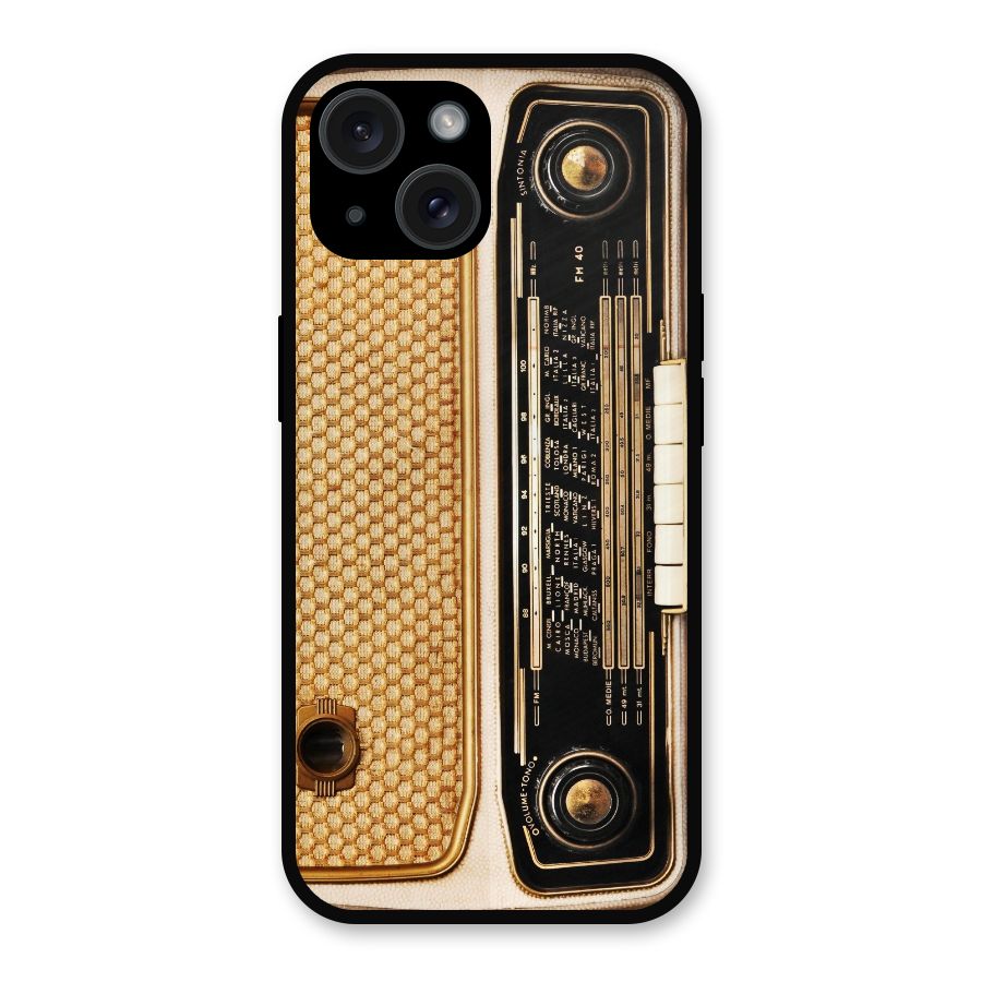 Vintage Radio Metal Back Case for iPhone 15
