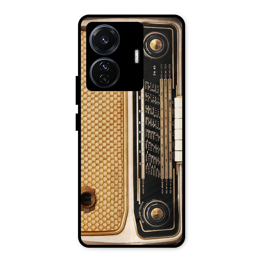 Vintage Radio Metal Back Case for iQOO Z6