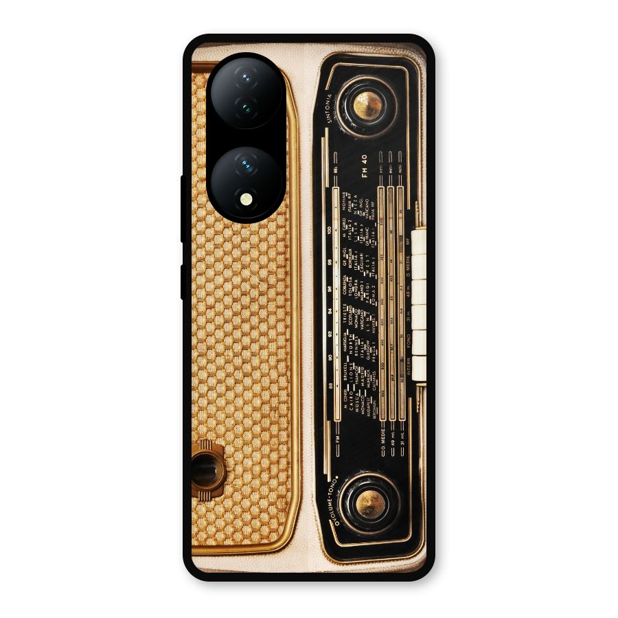 Vintage Radio Metal Back Case for iQOO Z7s