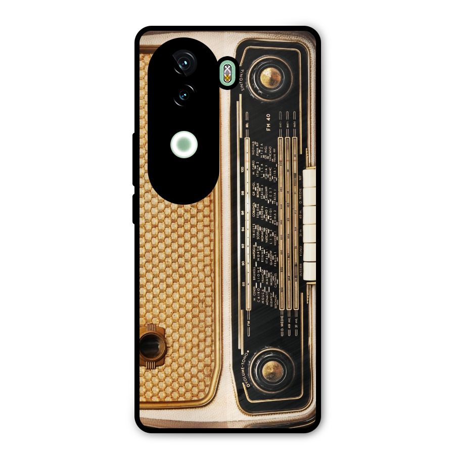 Vintage Radio Metal Back Case for iQOO Z9s