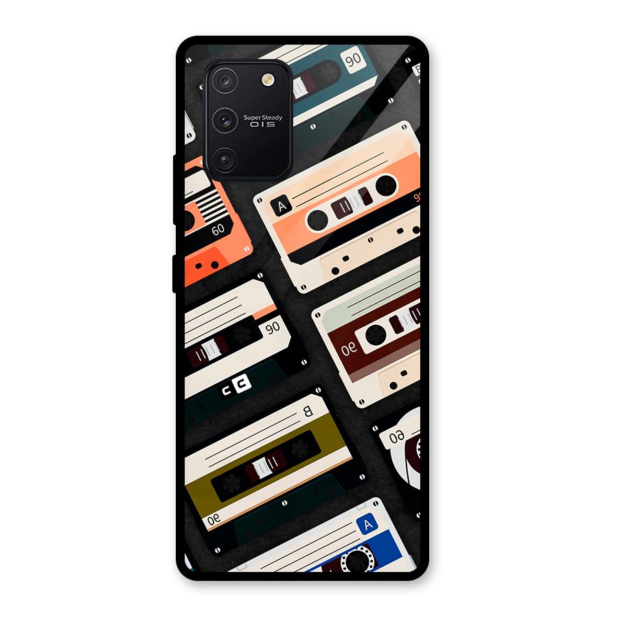 Vintage Retro Cassettes Glass Back Case for Galaxy S10 Lite