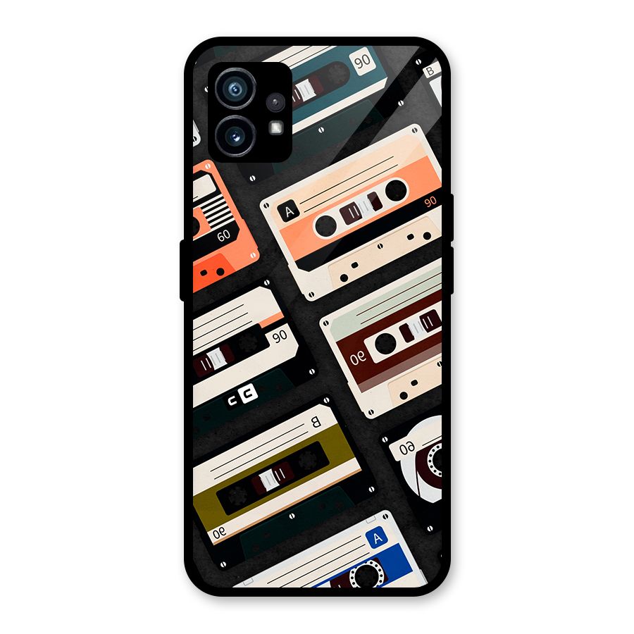 Vintage Retro Cassettes Glass Back Case for Nothing Phone 1