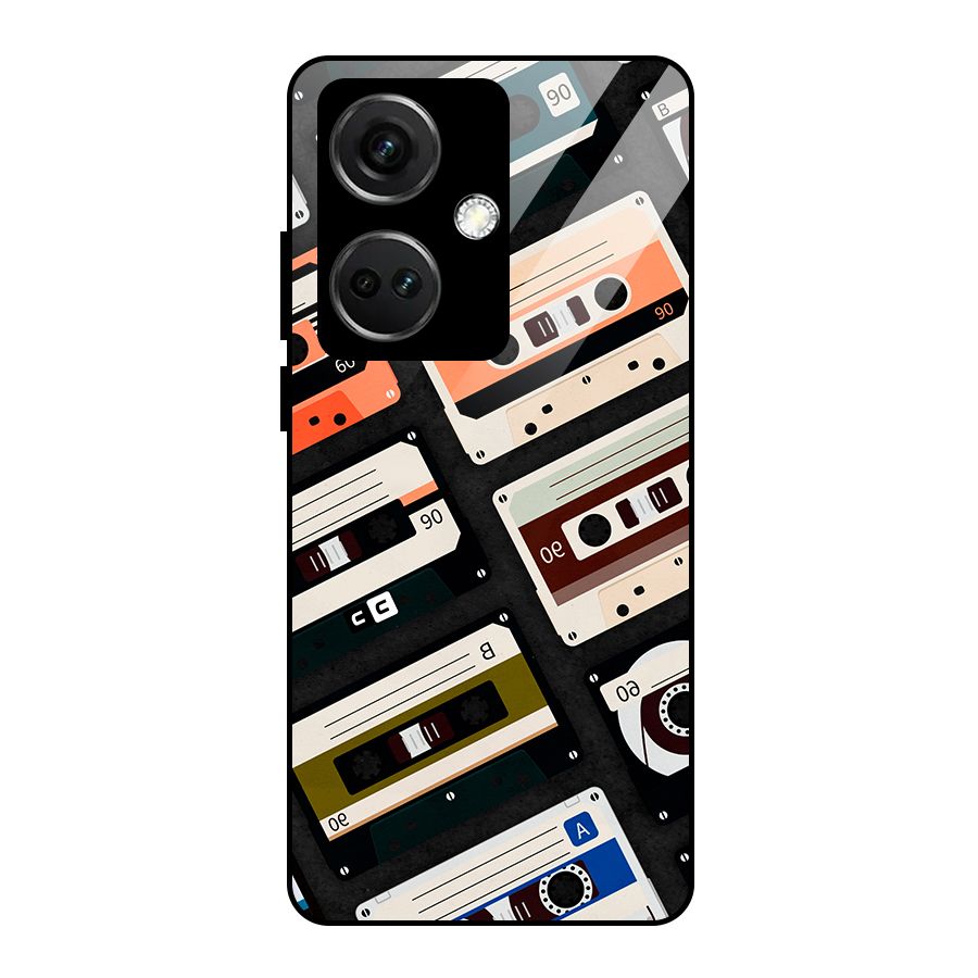 Vintage Retro Cassettes Glass Back Case for OnePlus Nord CE 3 5G