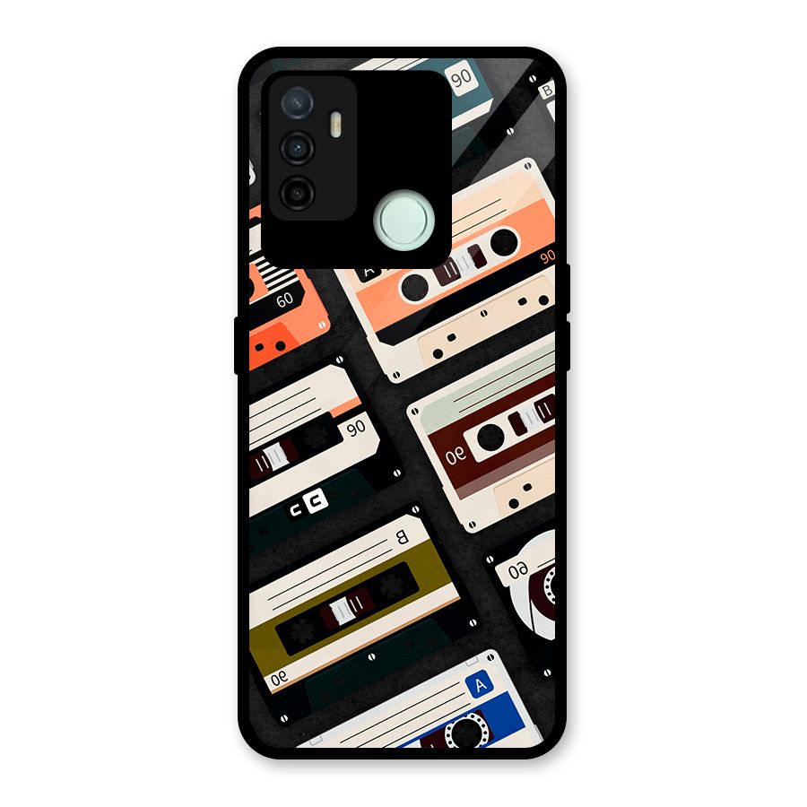 Vintage Retro Cassettes Glass Back Case for Oppo A53