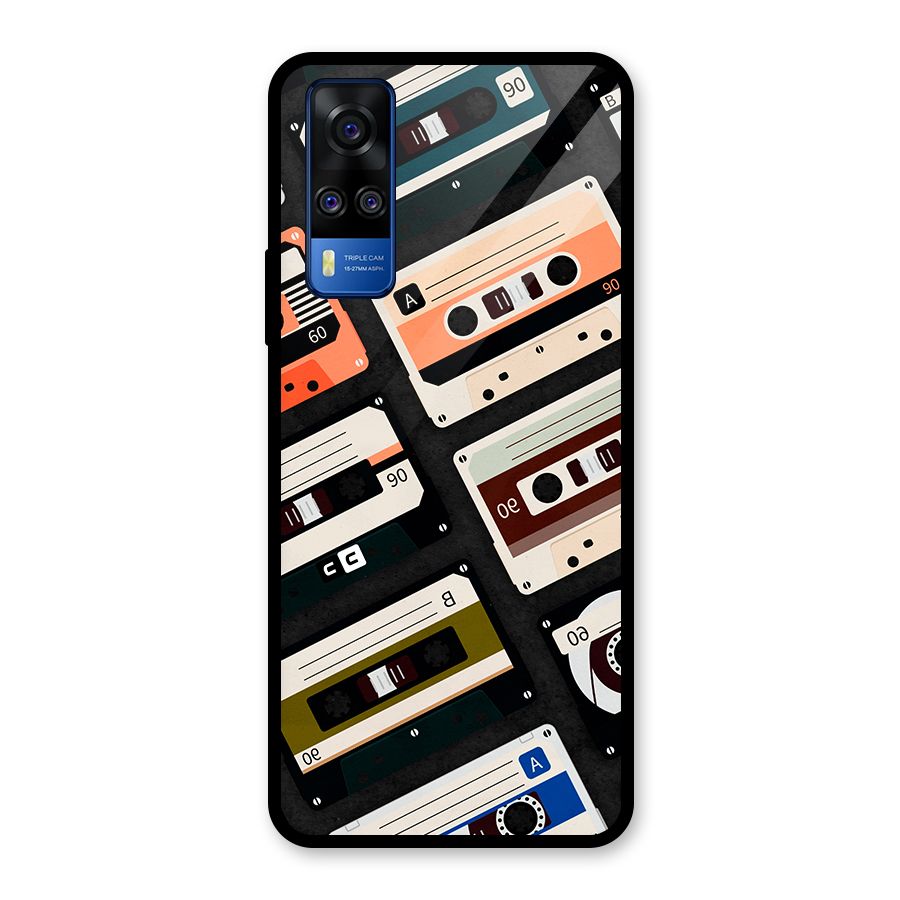 Vintage Retro Cassettes Glass Back Case for Vivo Y31