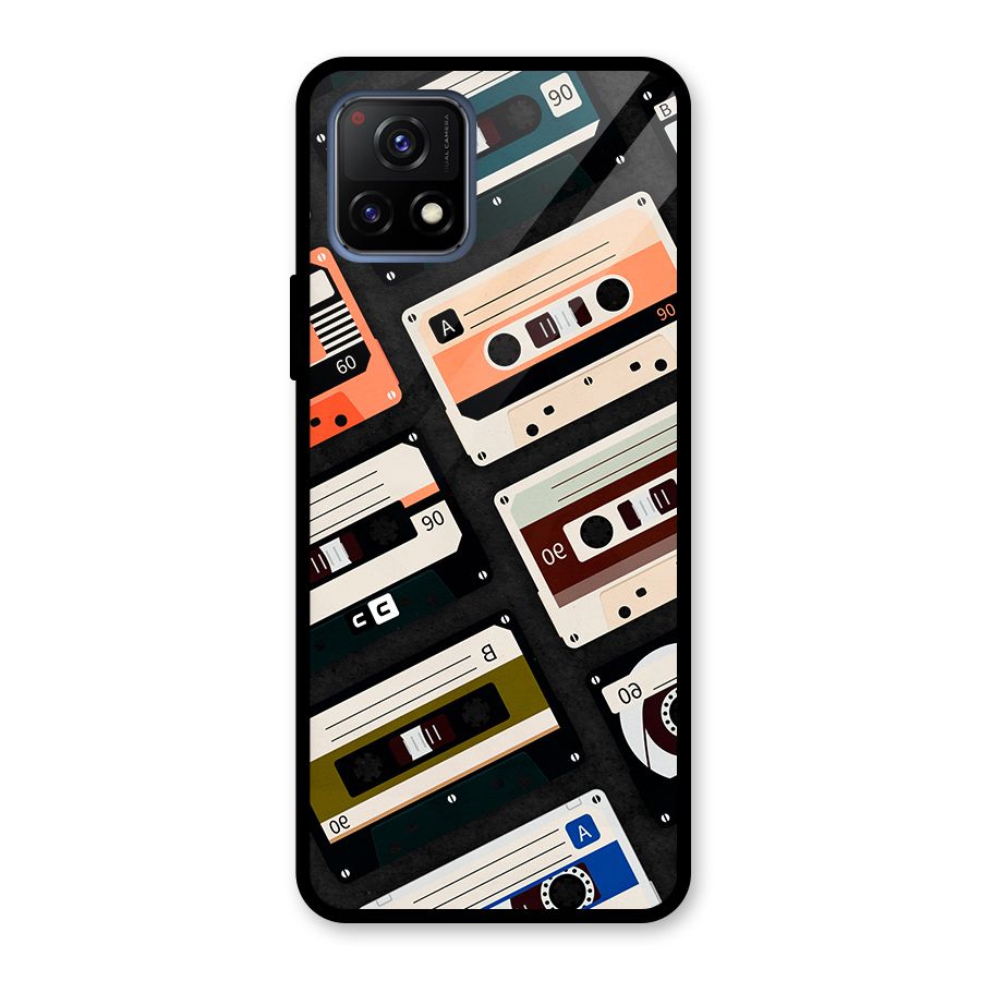 Vintage Retro Cassettes Glass Back Case for Vivo Y72 5G