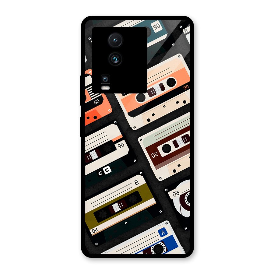 Vintage Retro Cassettes Glass Back Case for Vivo iQOO Neo 7 Pro