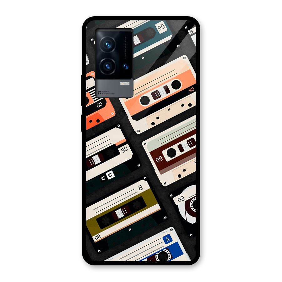 Vintage Retro Cassettes Glass Back Case for iQOO 9 5G