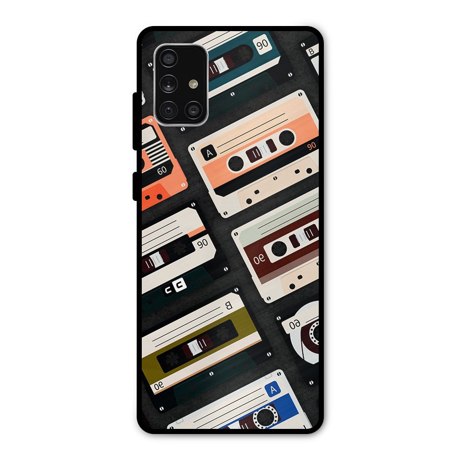 Vintage Retro Cassettes Metal Back Case for Galaxy A71