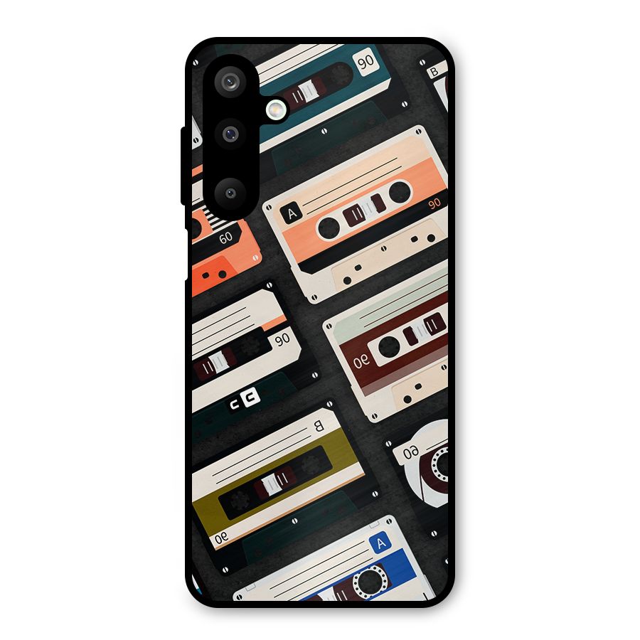 Vintage Retro Cassettes Metal Back Case for Galaxy M16