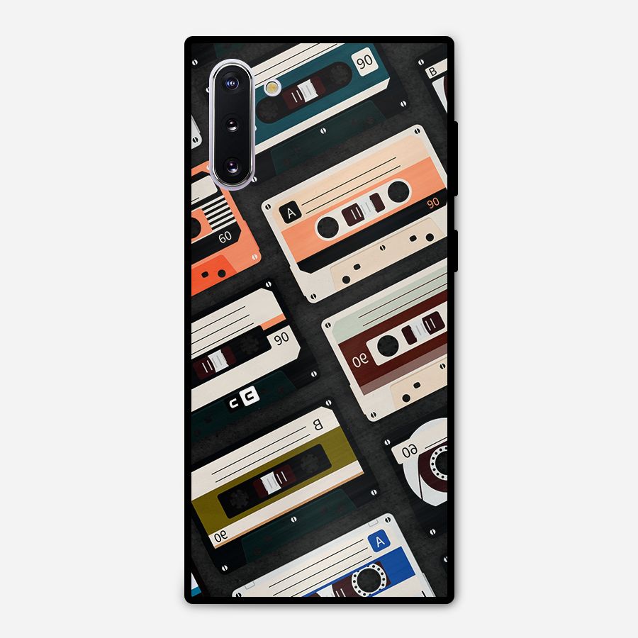 Vintage Retro Cassettes Metal Back Case for Galaxy Note 10