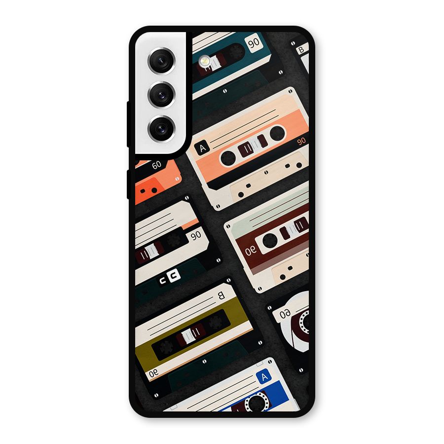 Vintage Retro Cassettes Metal Back Case for Galaxy S21 FE 5G